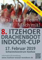 Itzehoer Drachenboot Indoor-Cup - Plakat - Wo ist Dein Team?