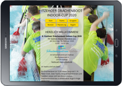 Web App zum Itzehoer Drachenboot Indoor-Cup: Rennplan & Ergebnisse...