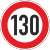 Schild 130 km/h