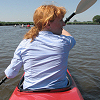 Karin Henningsen im Zweier-Kajak