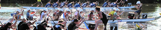Packendes Drachenbootrennen beim Itzehoer Drachenboot-Cup