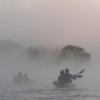 Morgenstimmung kurz nach dem Start des Wesermarathons 2008