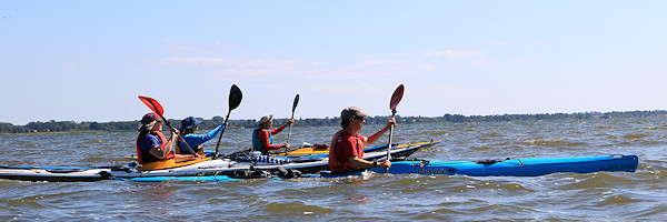 Kajaks auf dem Greifswalder Bodde Kajaks auf dem Greifswalder Bodden