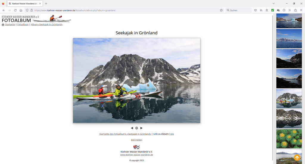 Bildseite eines Fotoalbums