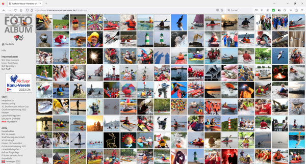 Startseite des Fotoalbums