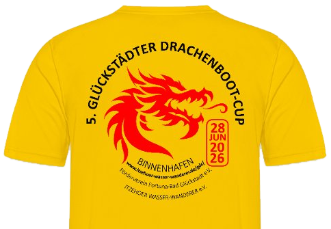 Das Shirt zum 5. Gl&uuml;ckst&auml;dter Drachenboot-Cup