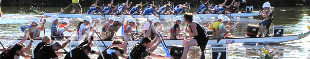 Drachenbootrennen beim '1. Itzehoer Drachenboot-Cup'
