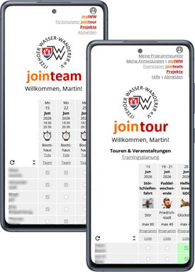 Smartphone: JoinTeam & JoinTour