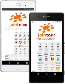 Smartphone: JoinTeam & JoinTour