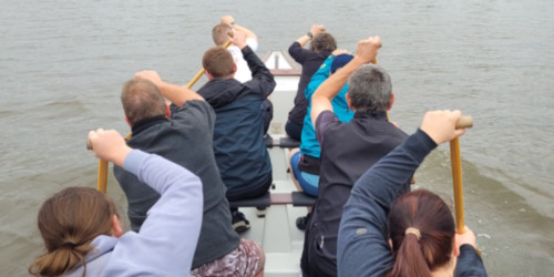 Drachenboot-Training auf der St&ouml;r