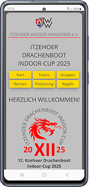 Web App zum Itzehoer Drachenboot Indoor-Cup: Rennplan & Ergebnisse...