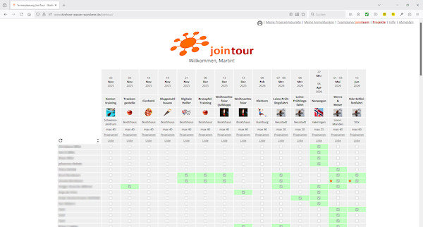 Screenshot Teamplaner jointour